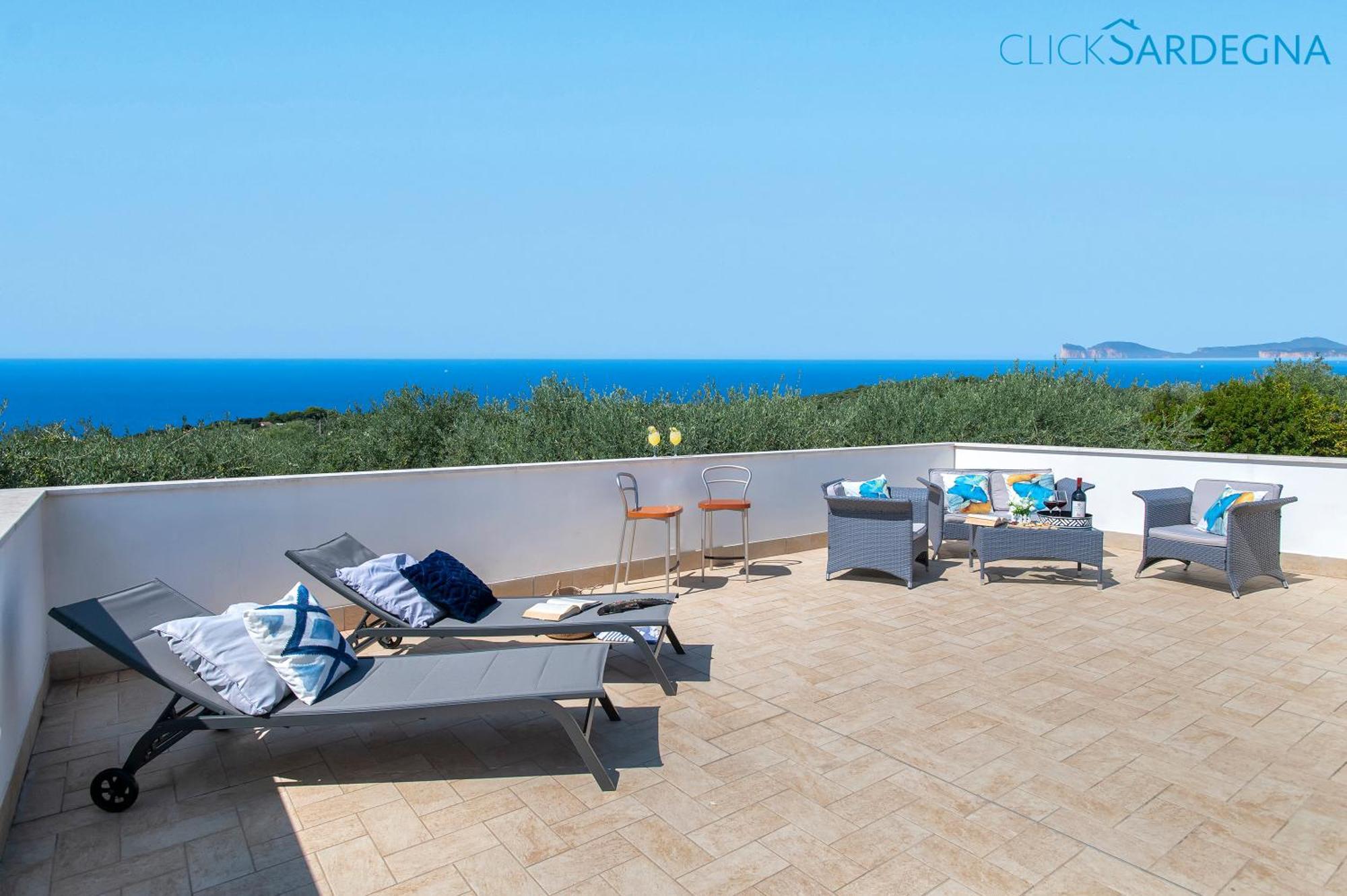 Casa Sant'Anna In Villa Brionis Con Grande Veranda Vista Mare Alghero Buitenkant foto