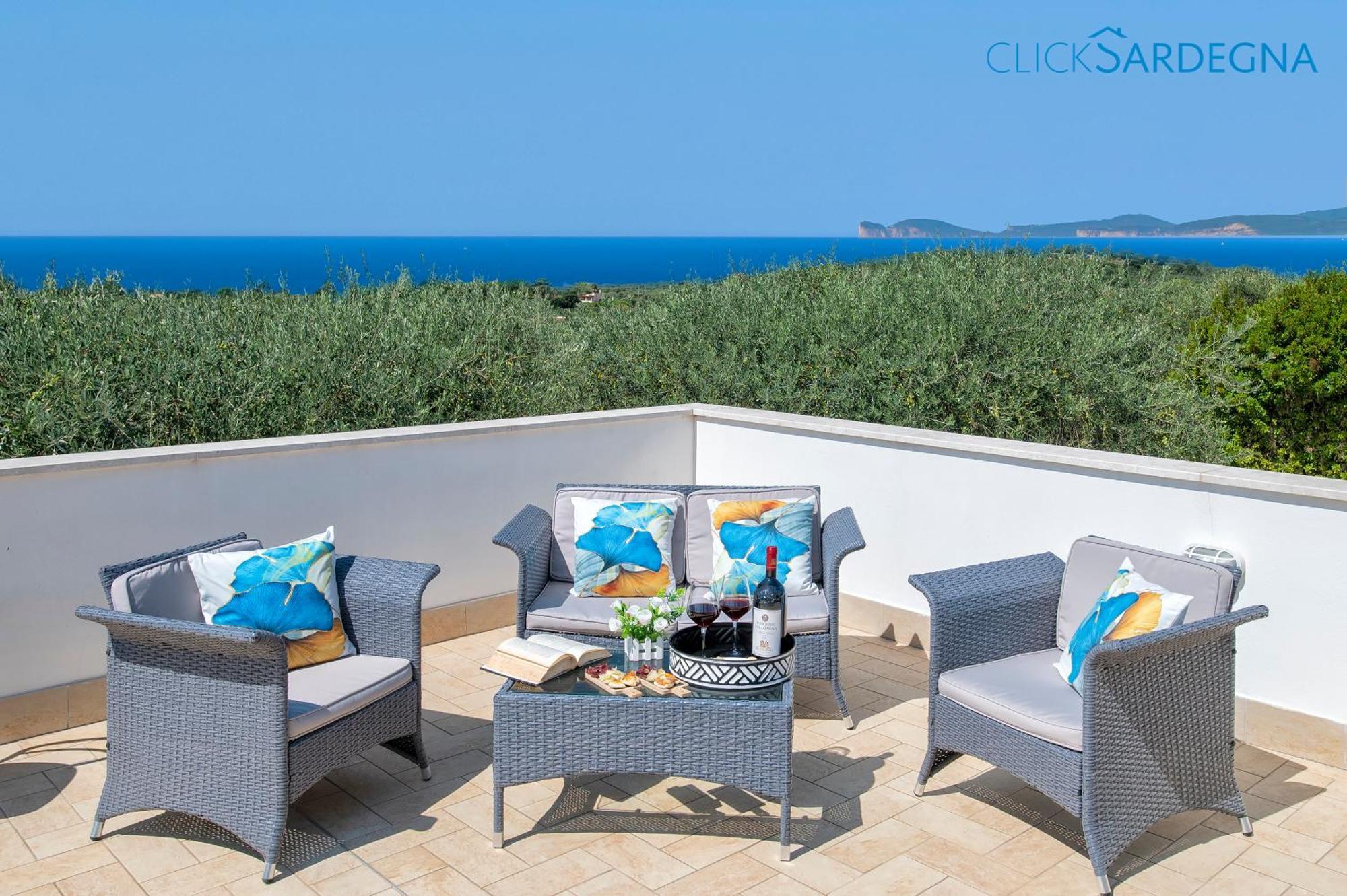Casa Sant'Anna In Villa Brionis Con Grande Veranda Vista Mare Alghero Buitenkant foto